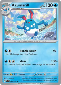 Azumarill 045/193 Uncommon card from Paldea Evolved