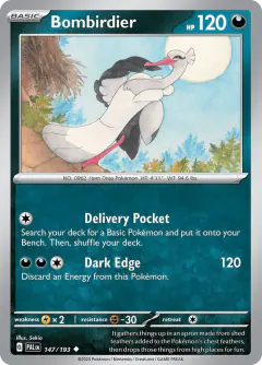 Bombirdier 147/193 Uncommon card from Paldea Evolved