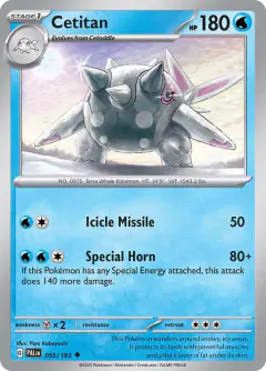 Cetitan 055/193 Uncommon card from Paldea Evolved