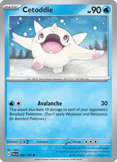Cetoddle 053/193 Common card from Paldea Evolved