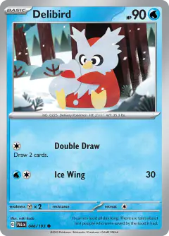 Delibird 046/193 Common card from Paldea Evolved