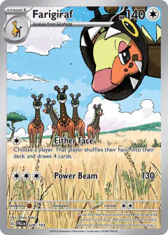 Farigiraf 228/193 Illustration Rare card from Paldea Evolved