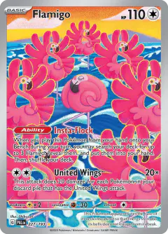 Flamigo 227/193 Illustration Rare card from Paldea Evolved