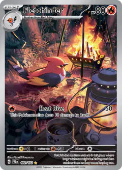 Fletchinder 199/193 Illustration Rare card from Paldea Evolved