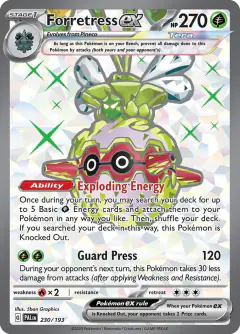Forretress ex 230/193 Ultra Rare card from Paldea Evolved