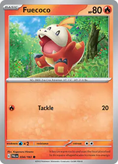 Fuecoco 034/193 Common card from Paldea Evolved