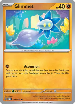 Glimmet 124/193 Common card from Paldea Evolved