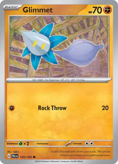Glimmet 125/193 Common card from Paldea Evolved