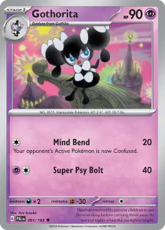 Gothorita 091/193 Uncommon card from Paldea Evolved