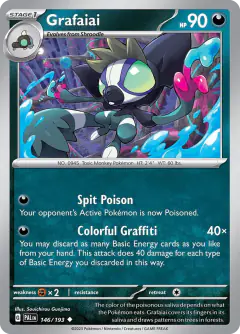 Grafaiai 146/193 Uncommon card from Paldea Evolved