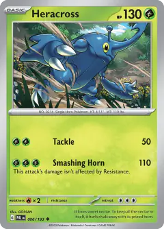 Heracross 006/193 Uncommon card from Paldea Evolved