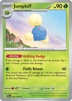 Jumpluff 003/193 Rare card from Paldea Evolved
