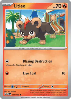Litleo 031/193 Common card from Paldea Evolved