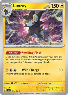 Luxray 071/193 Rare card from Paldea Evolved