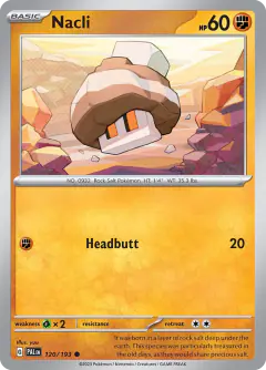 Nacli 120/193 Common card from Paldea Evolved
