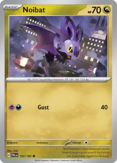 Noibat 152/193 Common card from Paldea Evolved