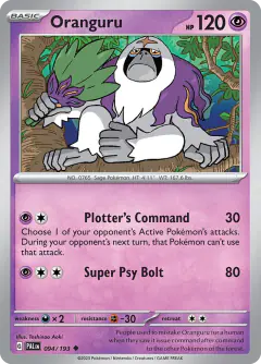 Oranguru 094/193 Uncommon card from Paldea Evolved