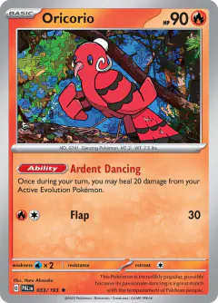 Oricorio 033/193 Rare card from Paldea Evolved
