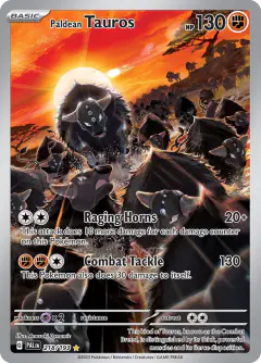 Paldean Tauros 218/193 Illustration Rare card from Paldea Evolved