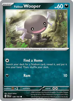 Paldean Wooper 128/193 Common card from Paldea Evolved