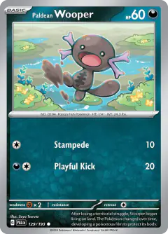 Paldean Wooper 129/193 Common card from Paldea Evolved