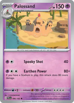 Palossand 096/193 Uncommon card from Paldea Evolved