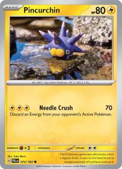 Pincurchin 072/193 Common card from Paldea Evolved