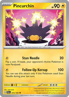 Pincurchin 073/193 Uncommon card from Paldea Evolved