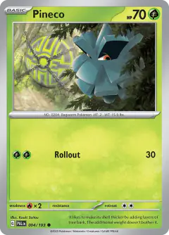 Pineco 004/193 Common card from Paldea Evolved