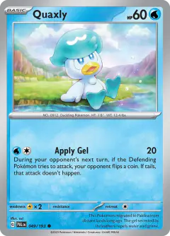 Quaxly 049/193 Common card from Paldea Evolved
