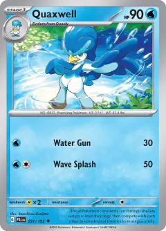 Quaxwell 051/193 Uncommon card from Paldea Evolved