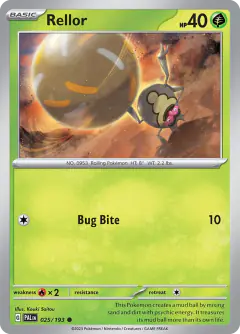 Rellor 025/193 Common card from Paldea Evolved