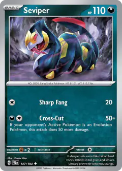 Seviper 137/193 Uncommon card from Paldea Evolved