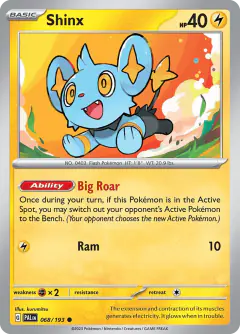Shinx 068/193 Common card from Paldea Evolved