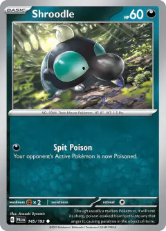 Shroodle 145/193 Common card from Paldea Evolved