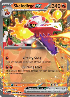 Skeledirge ex 037/193 Double Rare card from Paldea Evolved