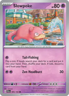 Slowpoke 085/193 Common card from Paldea Evolved