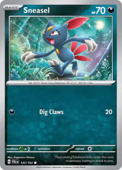 Sneasel 133/193 Common card from Paldea Evolved