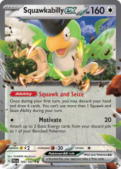 Squawkabilly ex 169/193 Double Rare card from Paldea Evolved