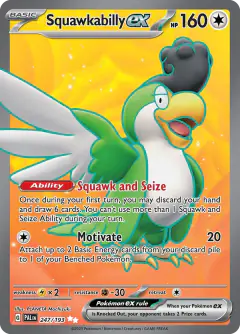 Squawkabilly ex 247/193 Ultra Rare card from Paldea Evolved