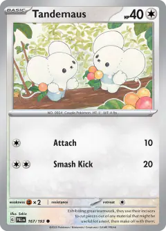 Tandemaus 167/193 Common card from Paldea Evolved