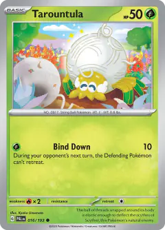 Tarountula 016/193 Common card from Paldea Evolved