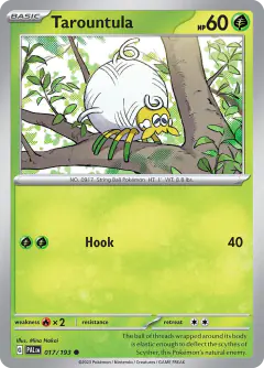 Tarountula 017/193 Common card from Paldea Evolved