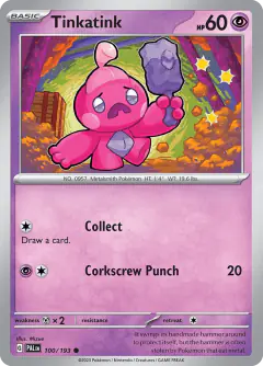 Tinkatink 100/193 Common card from Paldea Evolved