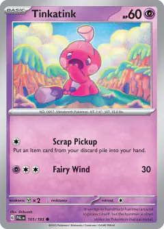 Tinkatink 101/193 Common card from Paldea Evolved