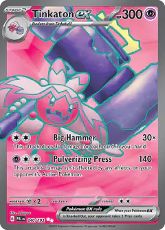 Tinkaton ex 240/193 Ultra Rare card from Paldea Evolved