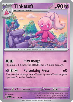 Tinkatuff 104/193 Uncommon card from Paldea Evolved