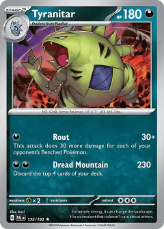 Tyranitar 135/193 Rare card from Paldea Evolved