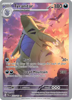 Tyranitar 222/193 Illustration Rare card from Paldea Evolved