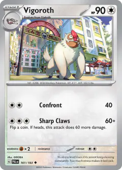 Vigoroth 161/193 Uncommon card from Paldea Evolved